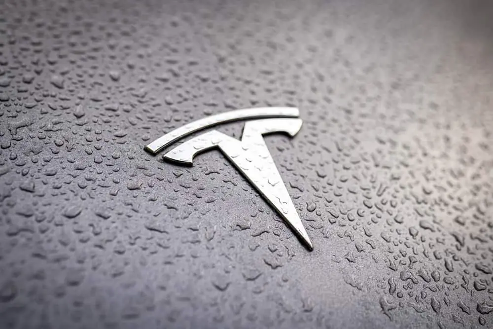 Tesla Logo With Water